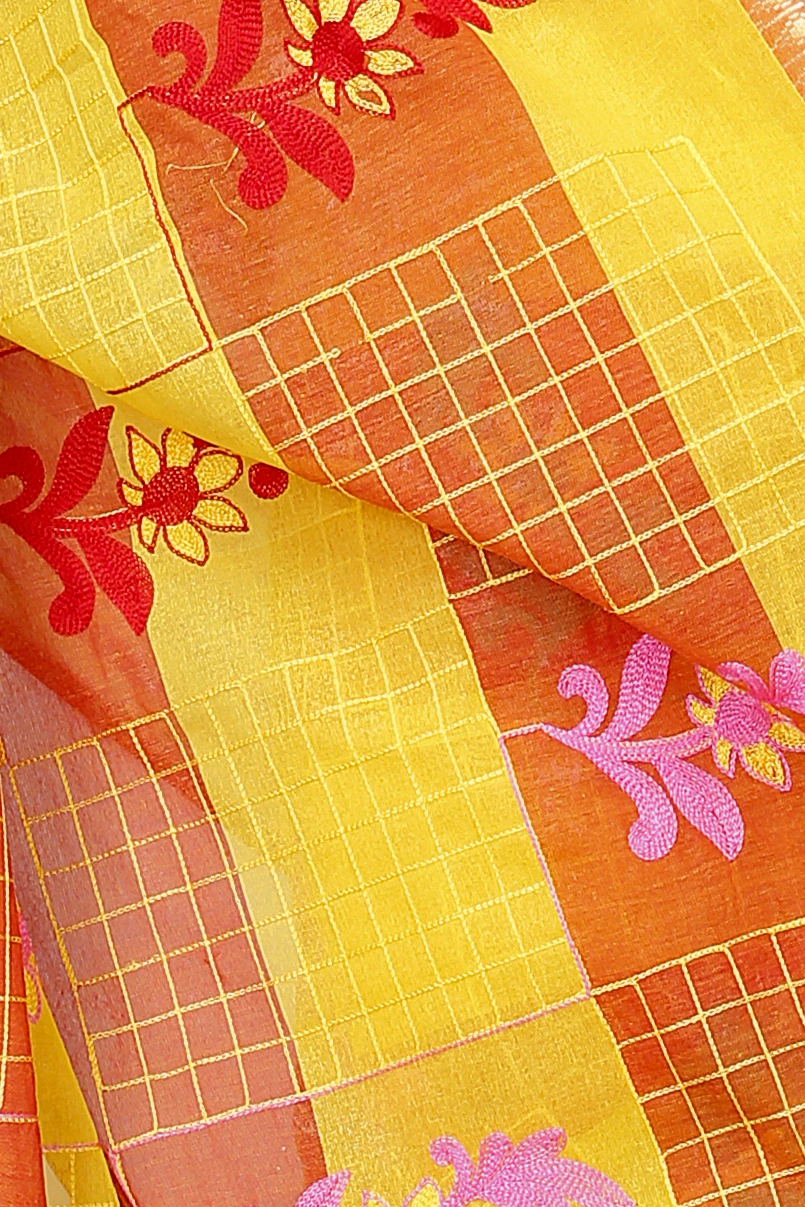 Yellow Pure Cotton Rivka Tant Embroidery (980)