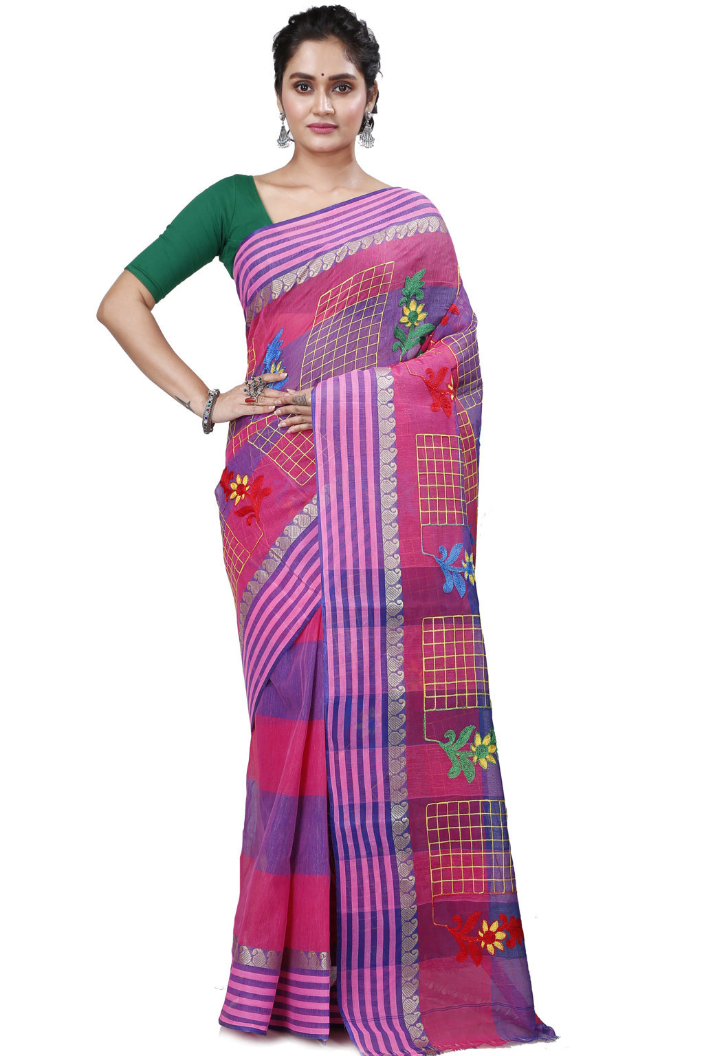 Dark Pink Pure Cotton Rivka Tant Embroidery (981)