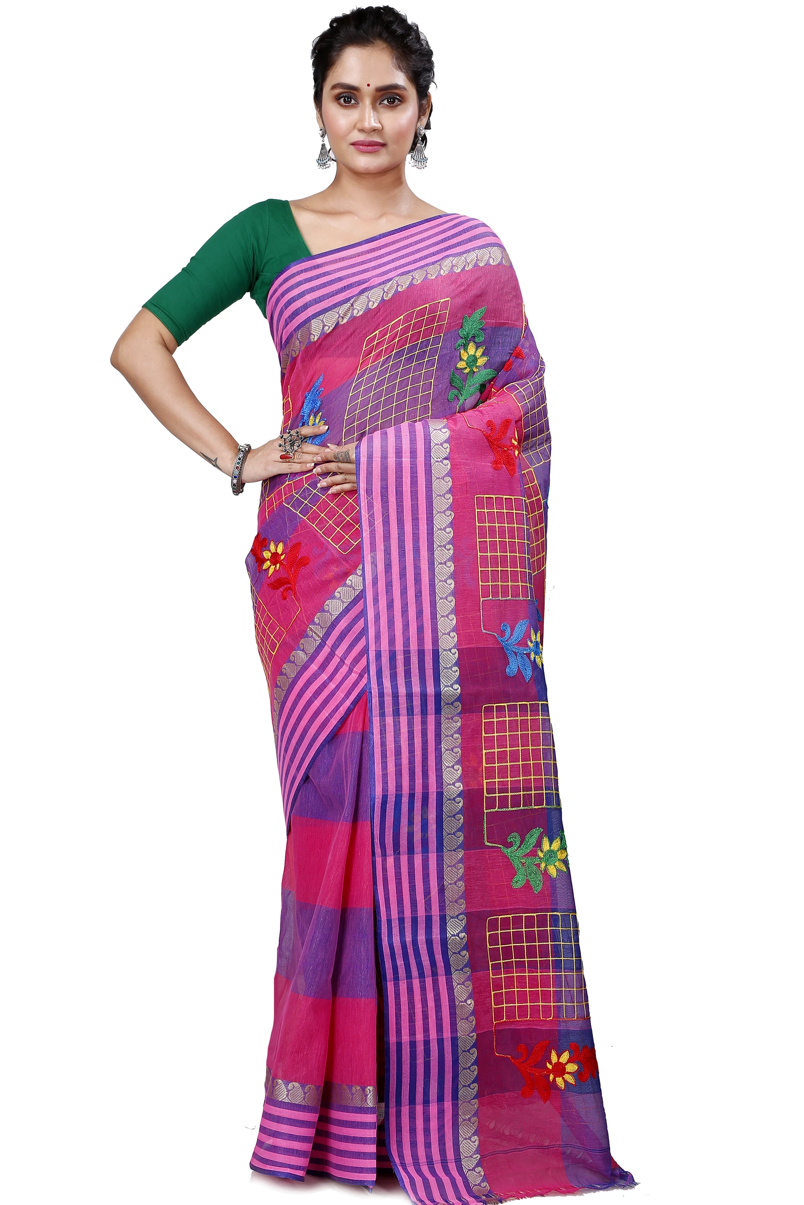 Dark Pink Pure Cotton Rivka Tant Embroidery (981)
