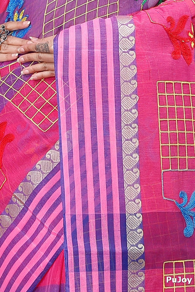 Dark Pink Pure Cotton Rivka Tant Embroidery (981)