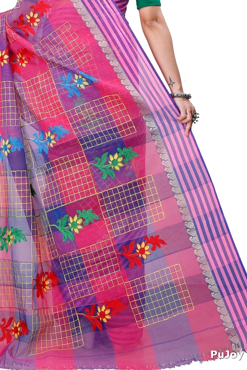Dark Pink Pure Cotton Rivka Tant Embroidery (981)