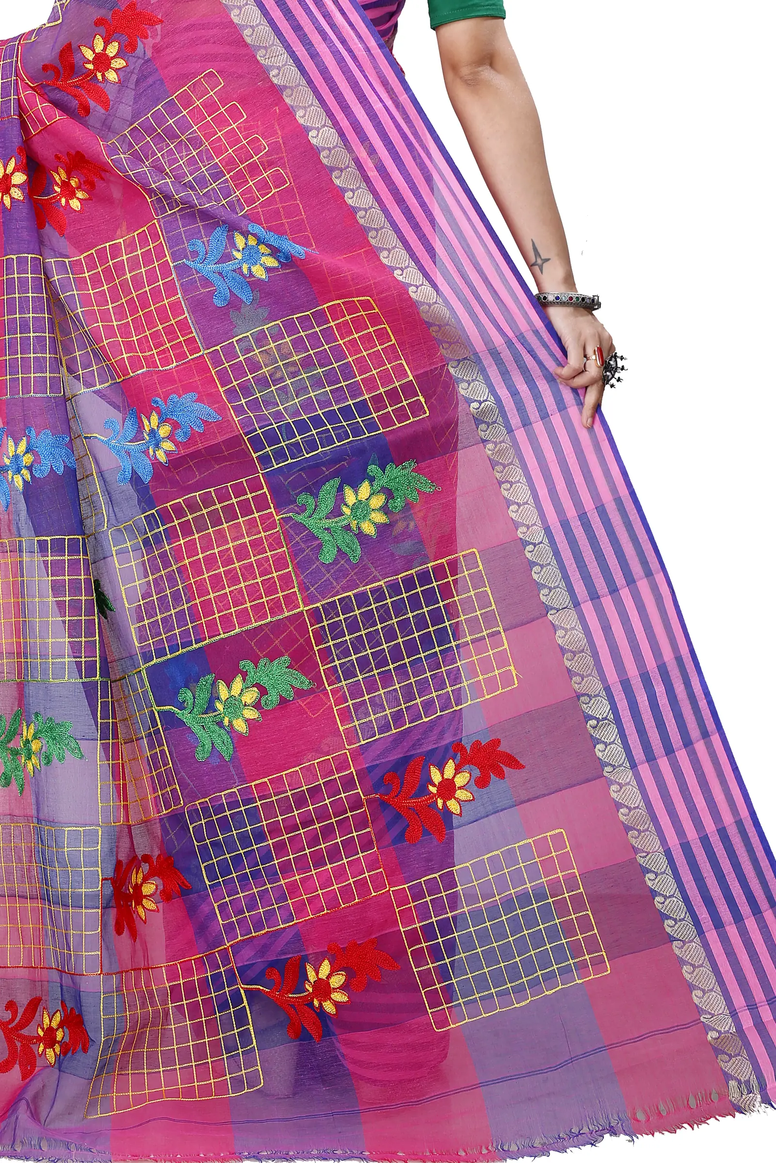 Dark Pink Pure Cotton Rivka Tant Embroidery (981)