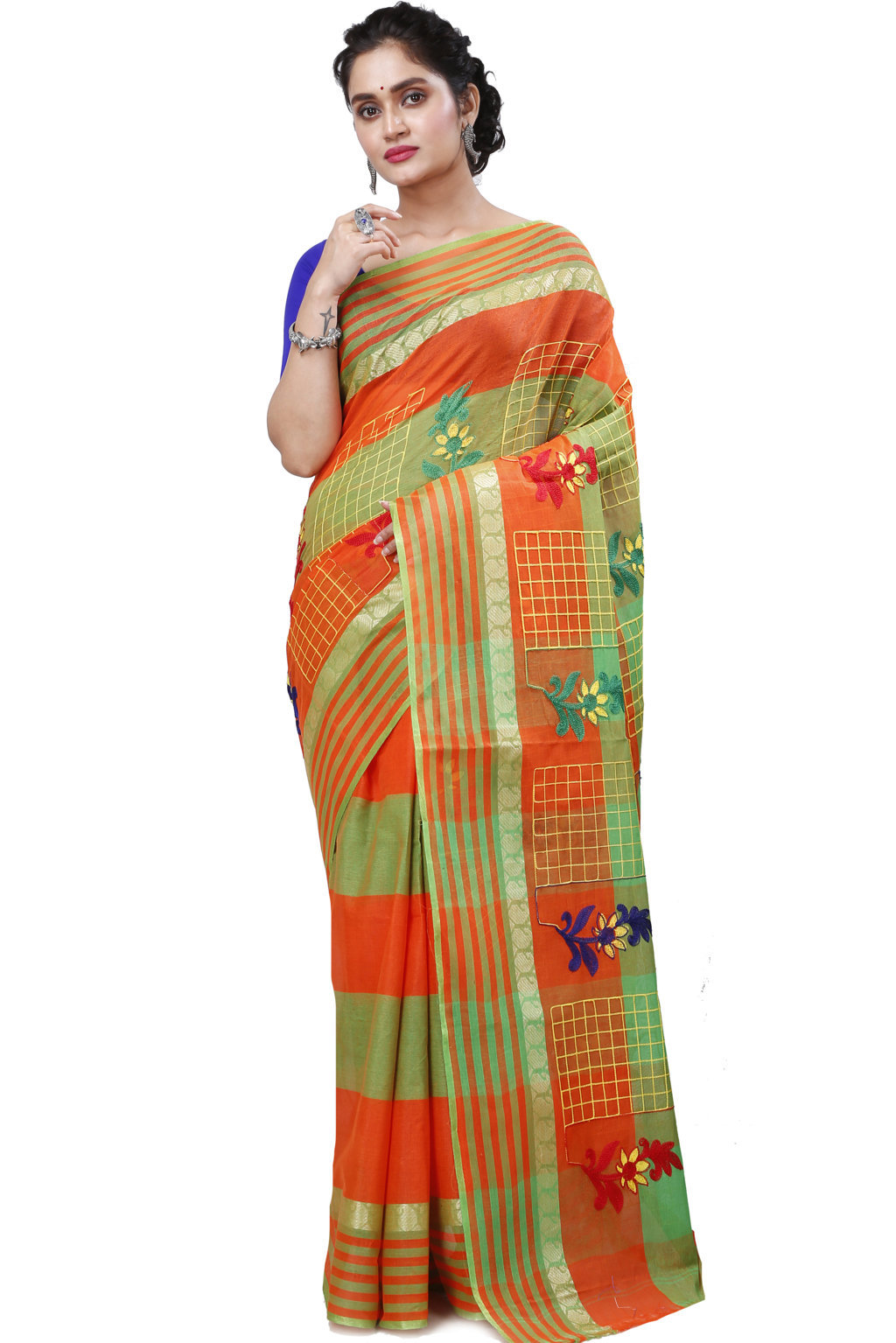 Orange Pure Cotton Rivka Tant Embroidery (983)