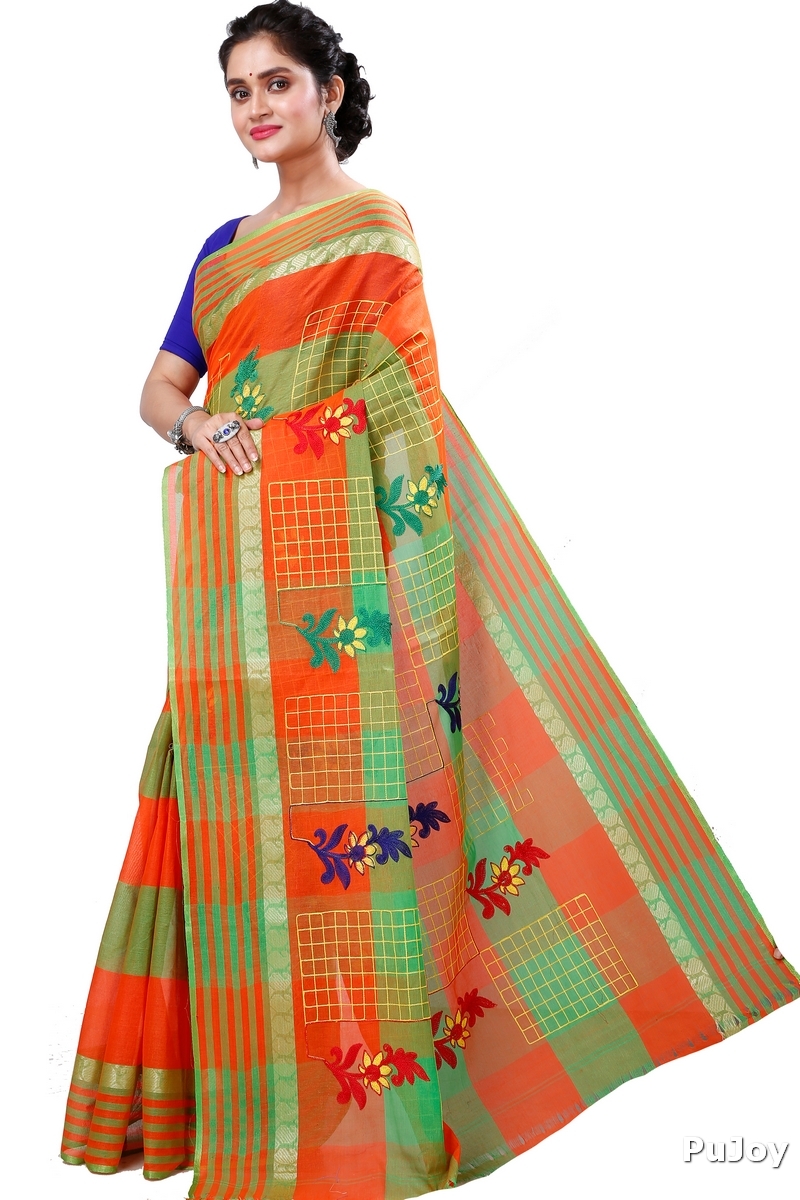 Orange Pure Cotton Rivka Tant Embroidery (983)