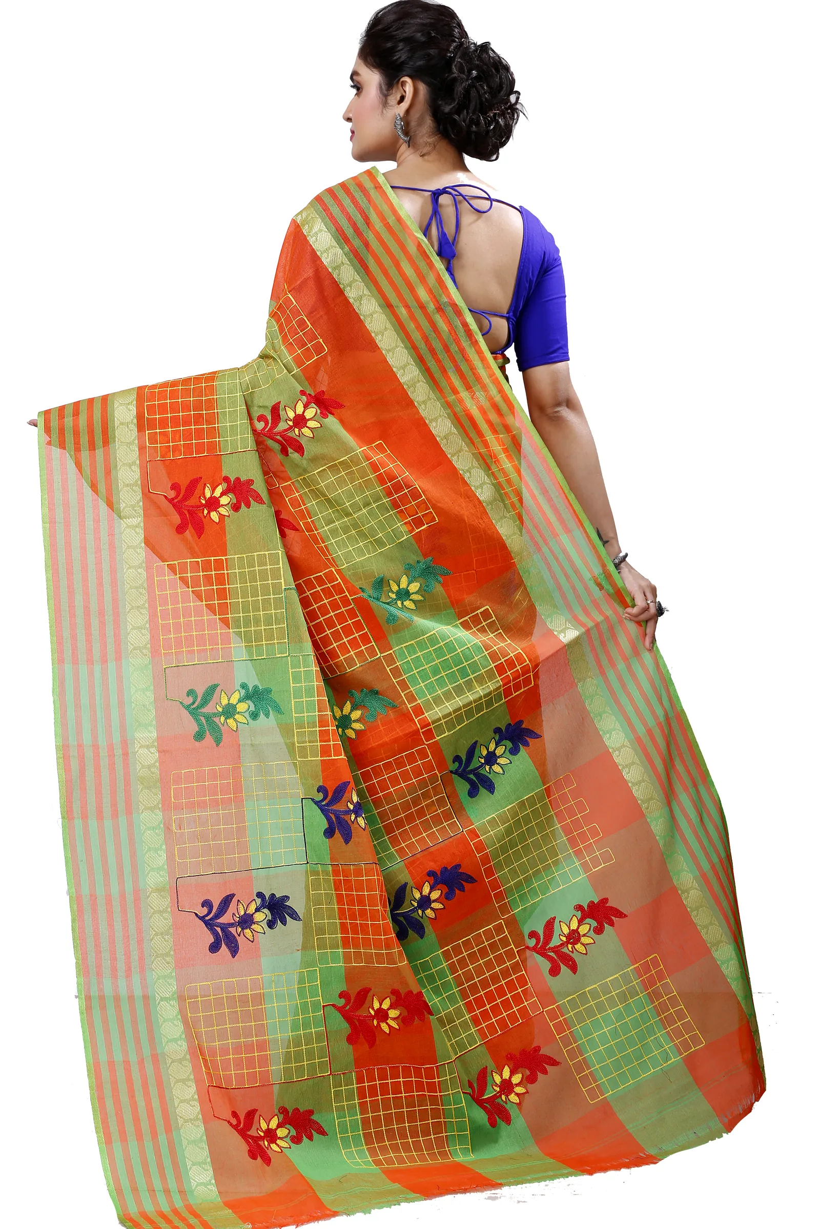 Orange Pure Cotton Rivka Tant Embroidery (983)
