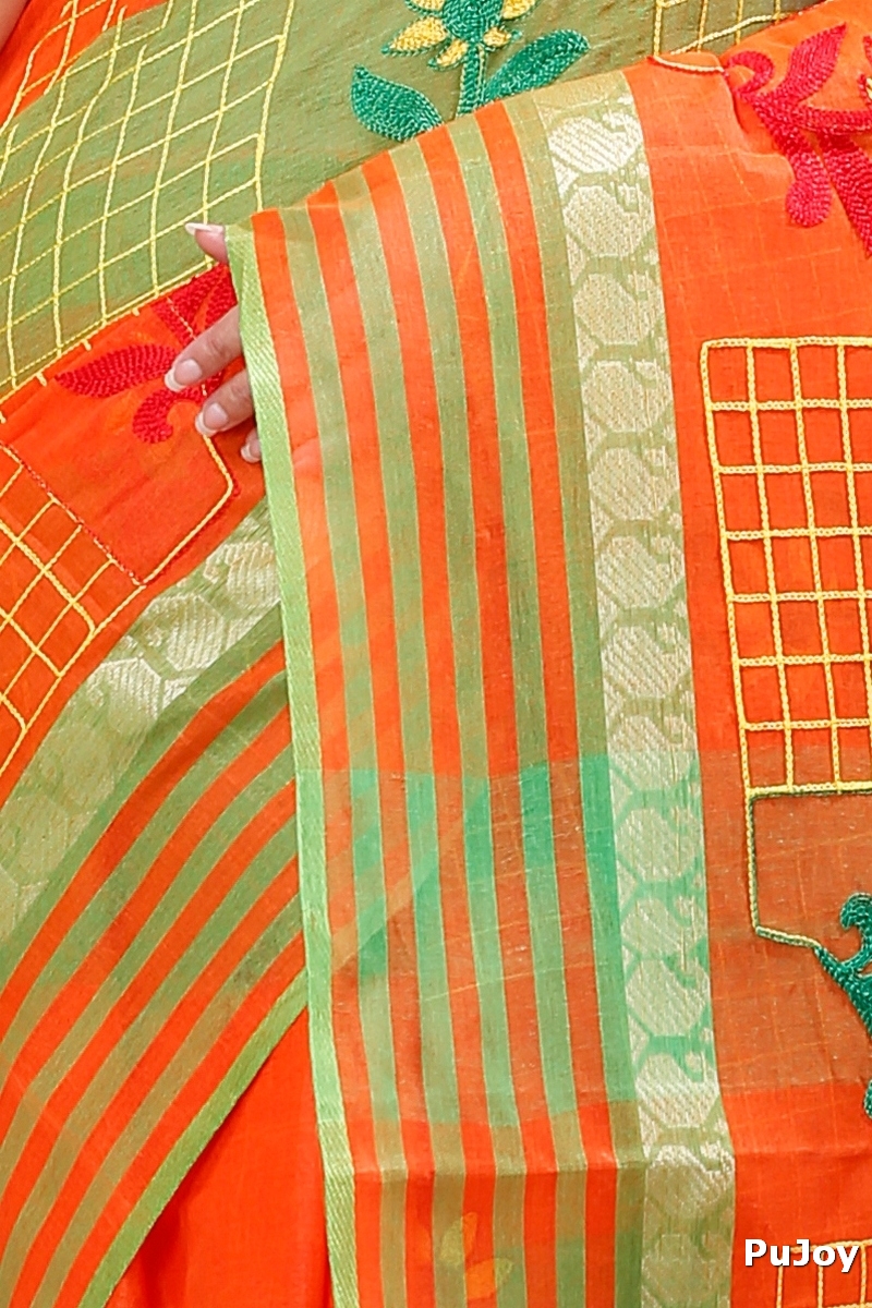 Orange Pure Cotton Rivka Tant Embroidery (983)