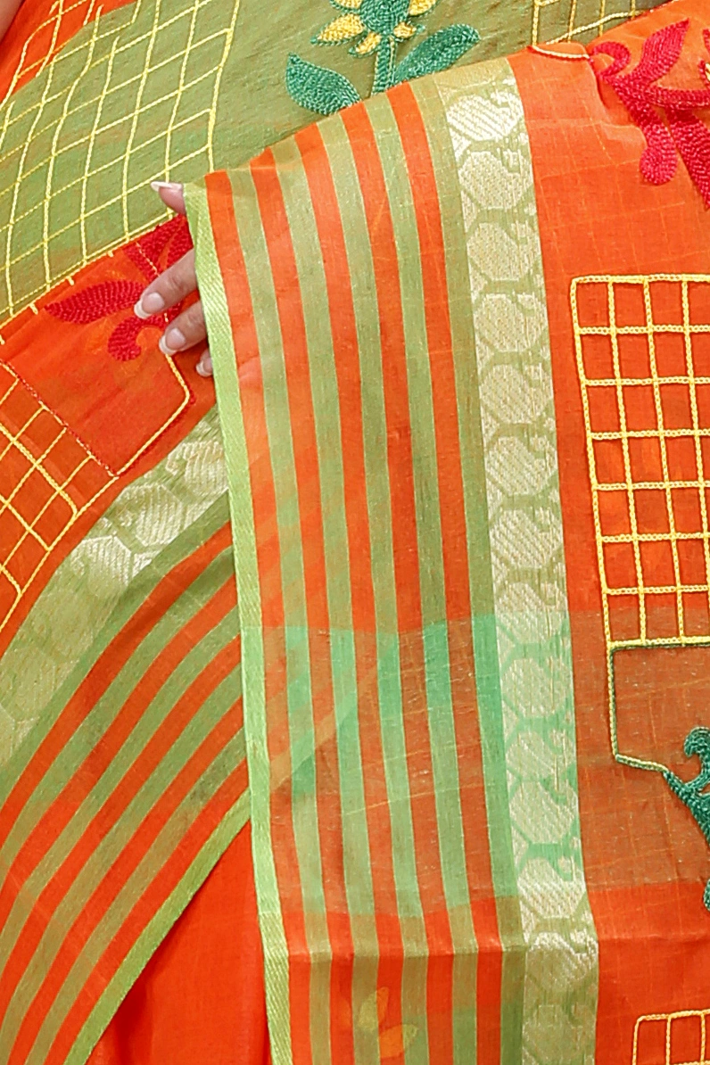 Orange Pure Cotton Rivka Tant Embroidery (983)
