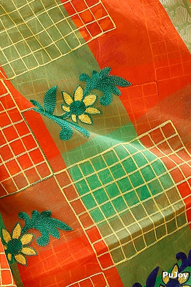 Orange Pure Cotton Rivka Tant Embroidery (983)