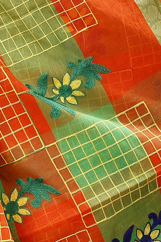 Orange Pure Cotton Rivka Tant Embroidery (983)