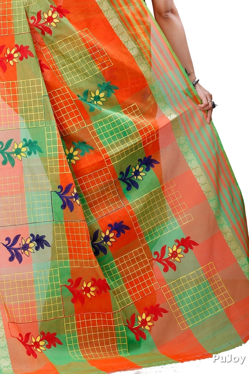 Orange Pure Cotton Rivka Tant Embroidery (983)