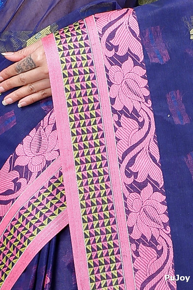 Naby Blue Pure Cotton Raina Tant Saree (996)