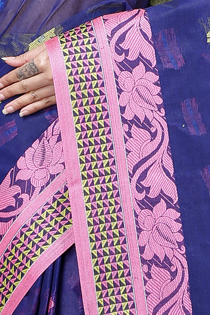 Naby Blue Pure Cotton Raina Tant Saree (996)