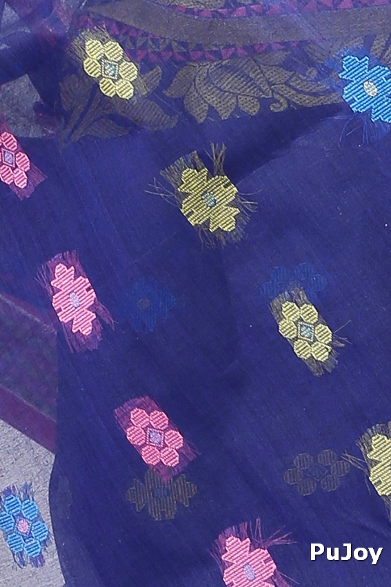 Naby Blue Pure Cotton Raina Tant Saree (996)
