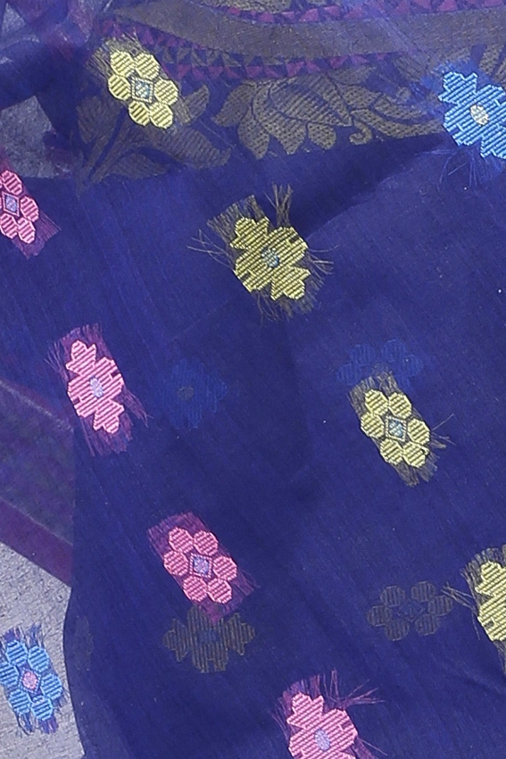 Naby Blue Pure Cotton Raina Tant Saree (996)