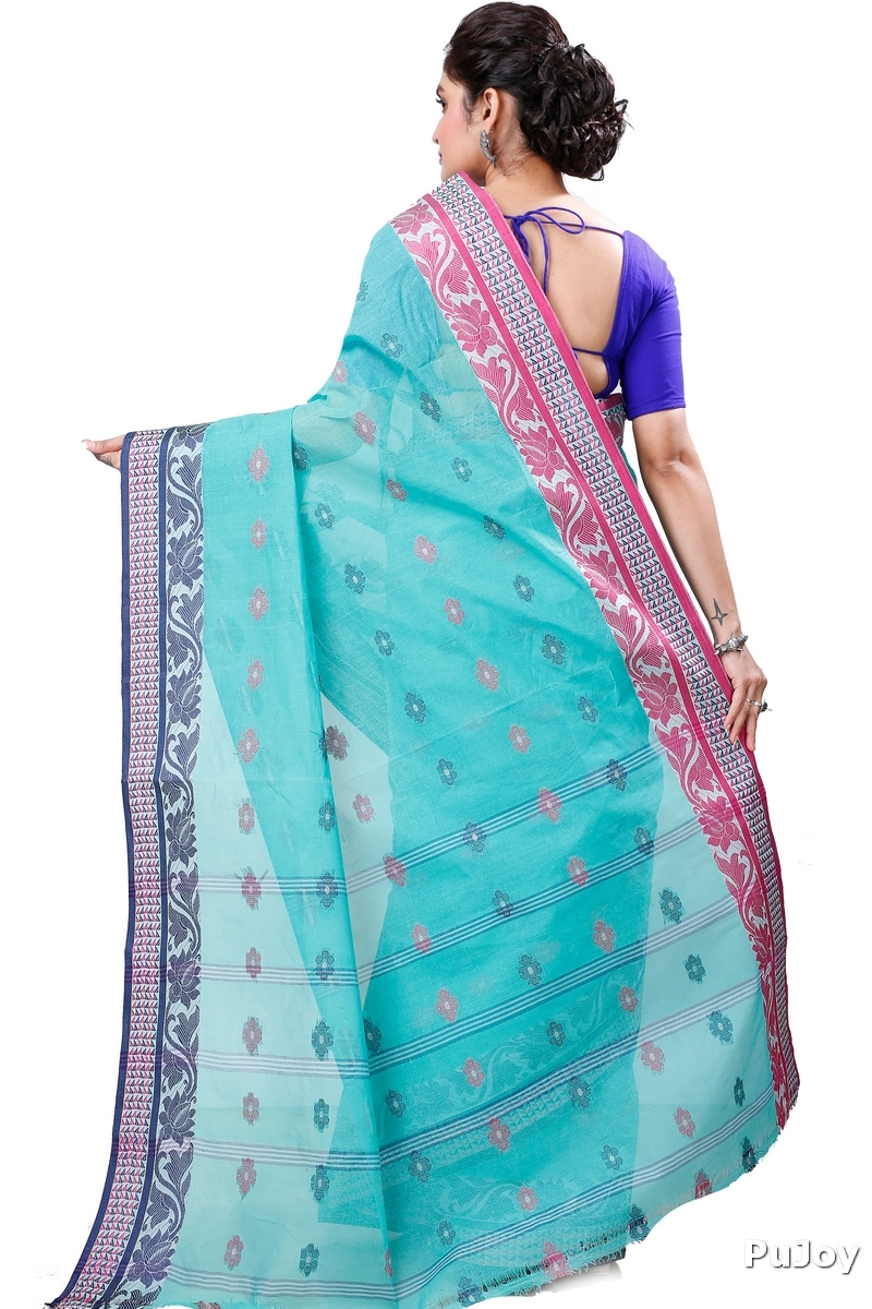 See Green Pure Cotton Raina Tant Saree (997)