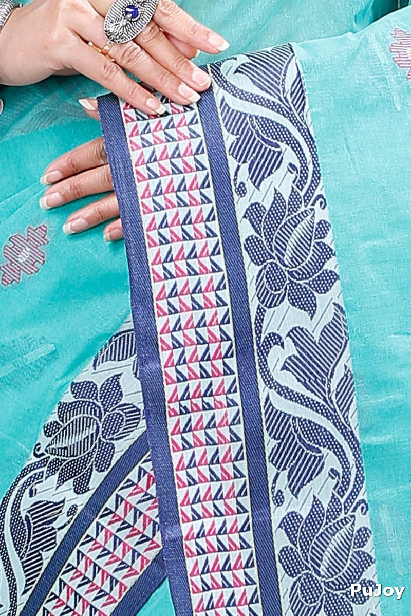 See Green Pure Cotton Raina Tant Saree (997)