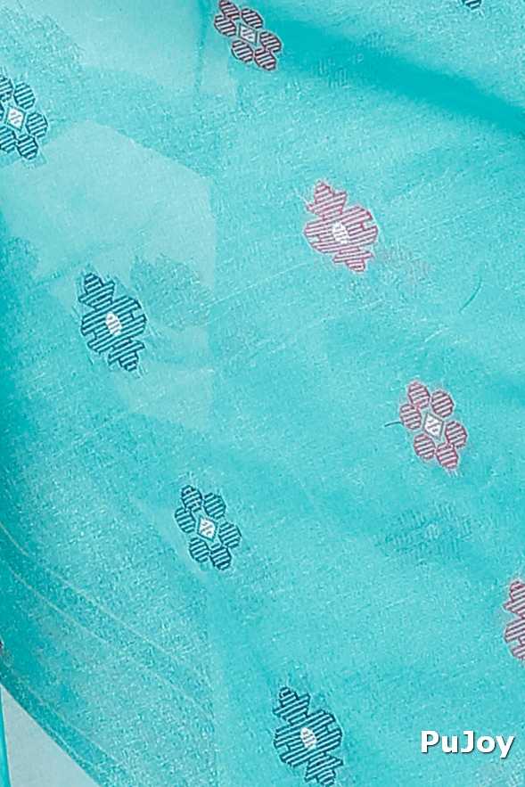 See Green Pure Cotton Raina Tant Saree (997)