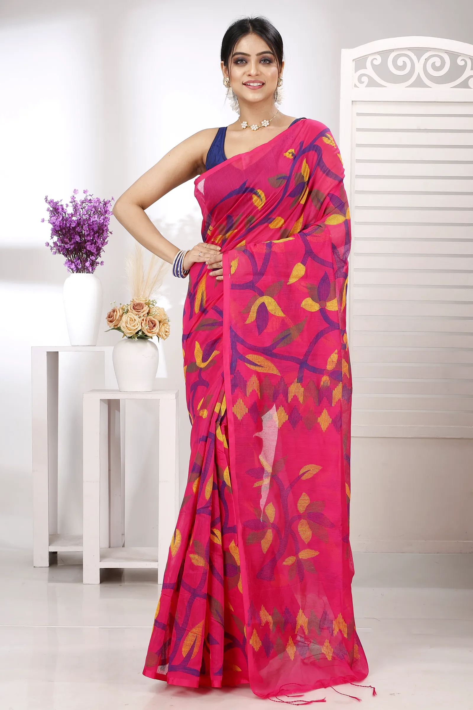 Parpel Cotton Naren Hand Loom Saree (1320)