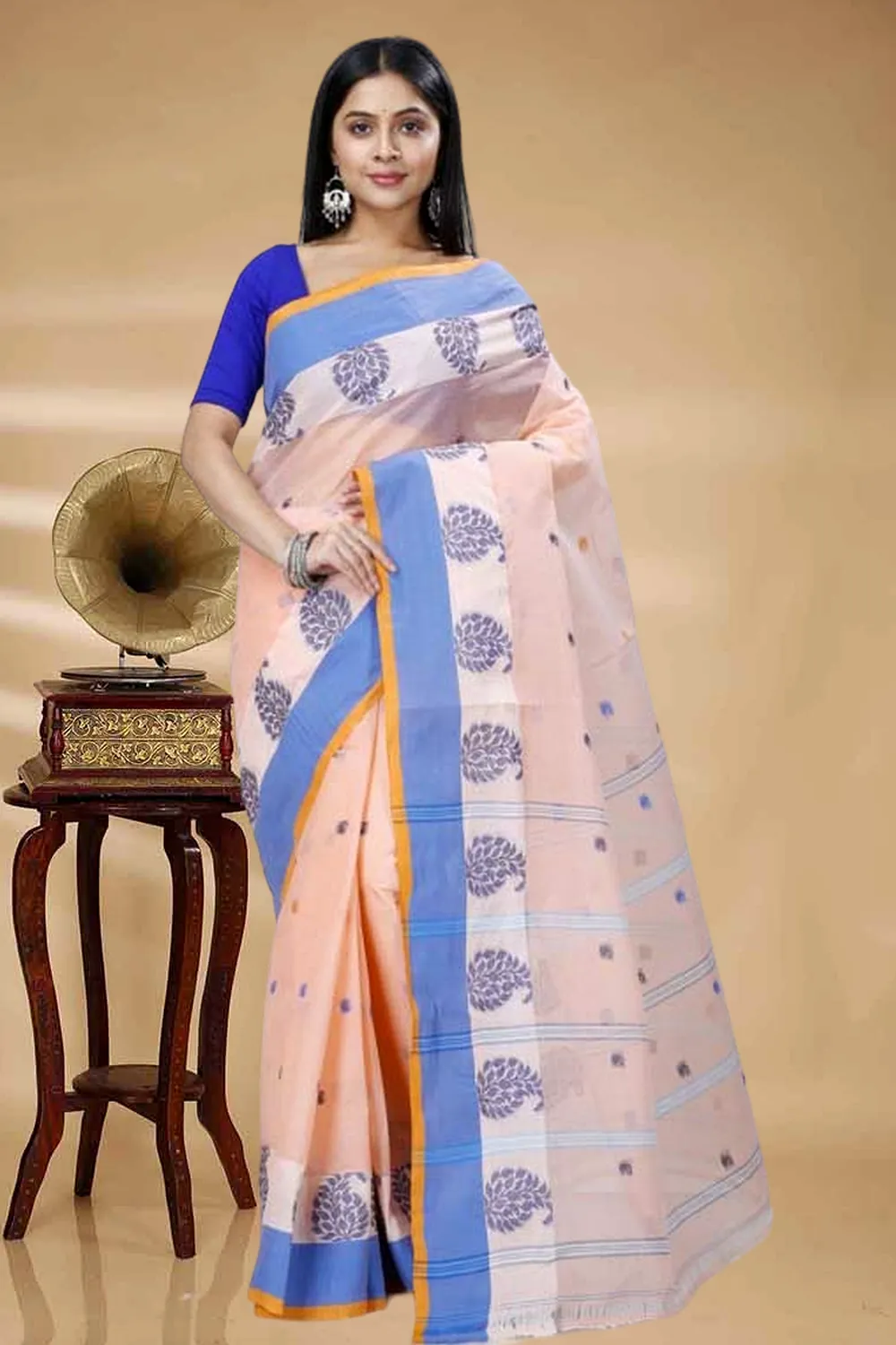 Pitch Pure Cotton Nera Tant Saree (1326)