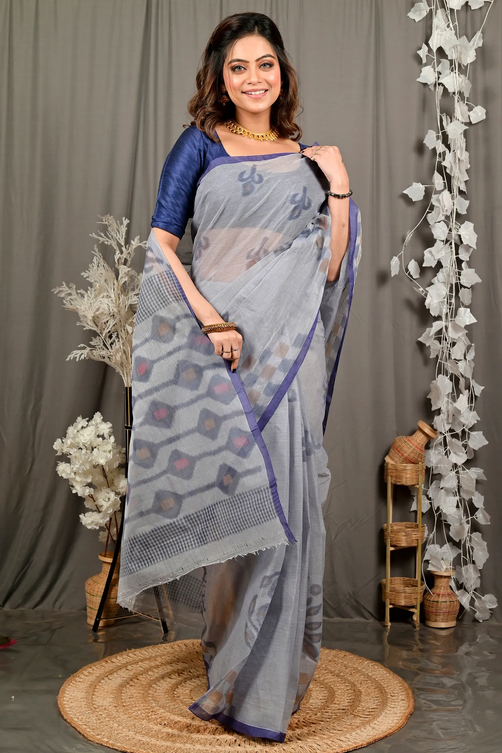 Assh Pure Cotton Dipui Tant Saree Print (3013)