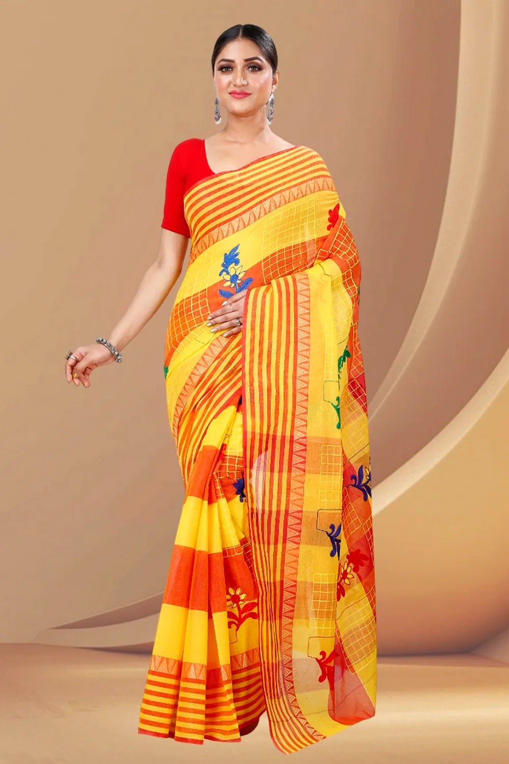 Yellow Pure Cotton Rivka Tant Embroidery (980)