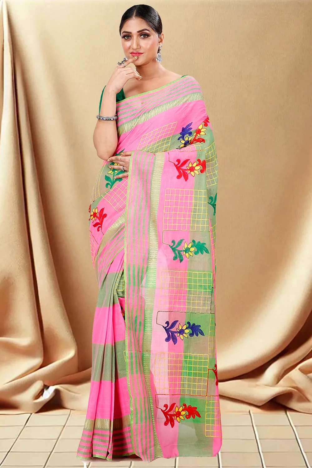 Light Pink Pure Cotton Rivka Tant Embroidery (982)